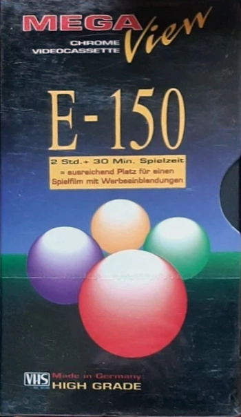VHS, Video Home System Mega View 150 Type II Chrome 1998 Germany