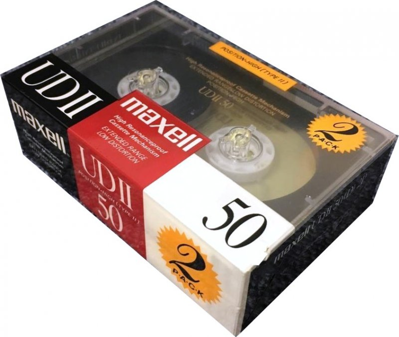 2 pack Maxell UDII / UD2 50 Type II Chrome 1988 Japan