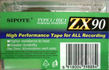 Compact Cassette Sipote ZX 90 Type I Normal 2000 East Europe