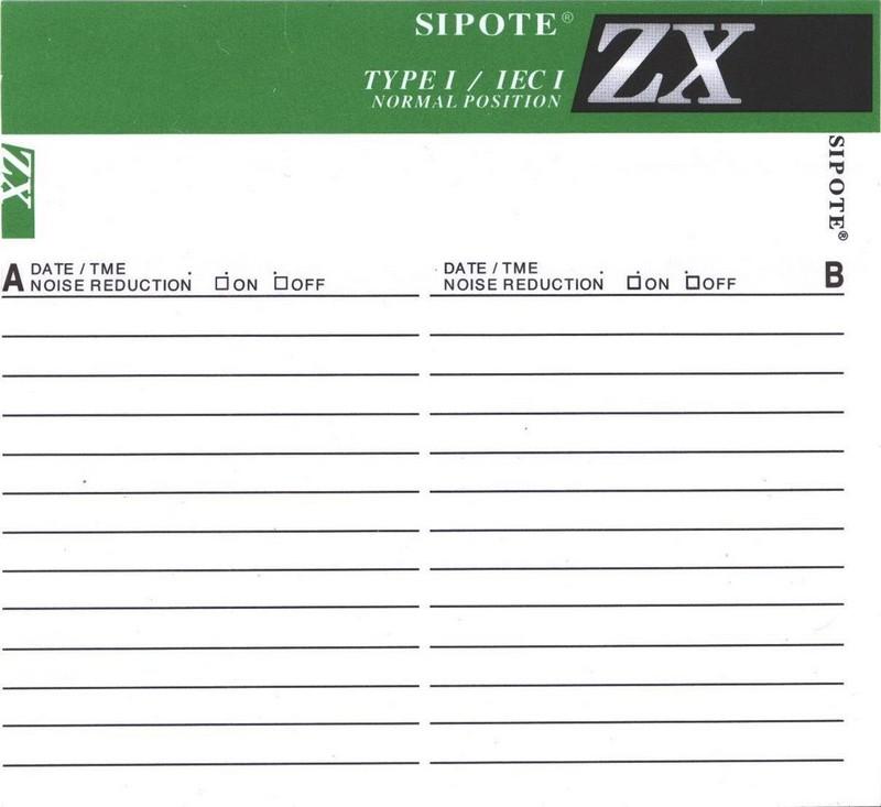 Compact Cassette Sipote ZX 90 Type I Normal 2000 East Europe