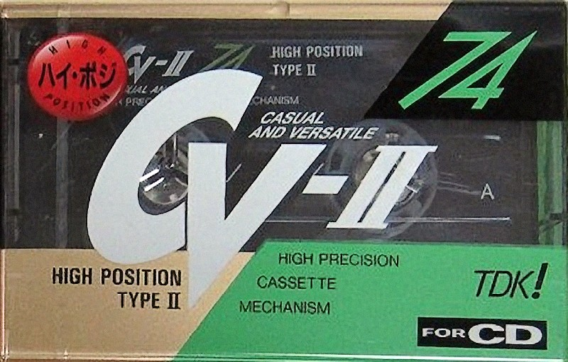 Compact Cassette TDK CV-II 74 &quot;CV2-74&quot; Type II Chrome 1990 Japan