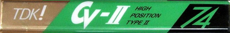 Compact Cassette TDK CV-II 74 &quot;CV2-74&quot; Type II Chrome 1990 Japan