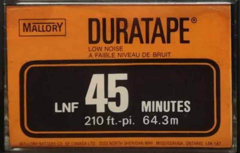 Compact Cassette Mallory LNF 45 "Duratape" Type I Normal USA