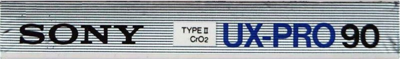 Compact Cassette Sony UX-Pro 90 Type II Chrome 1986 Europe