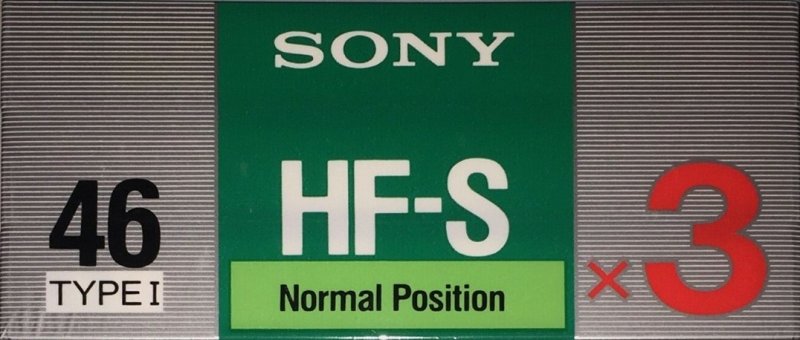 3 pack Sony HF-S 46 Type I Normal 1988 Japan