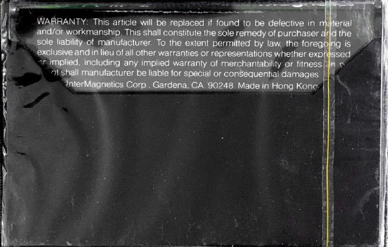 Compact Cassette Inter Magnetics XL 90 "Micra 6" Type I Normal 1987 USA