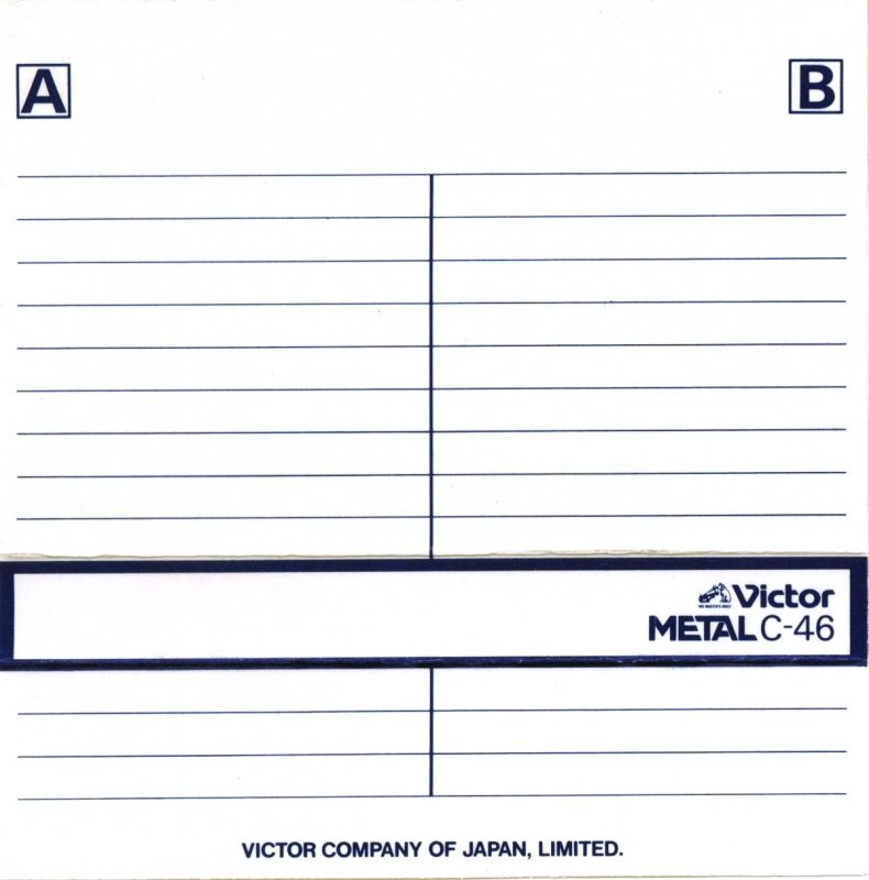 Compact Cassette Victor Metal / Me 46 Type IV Metal 1979 Japan