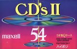 Compact Cassette Maxell CD`s II / CD`s 2 54 Type II Chrome 1992 Japan
