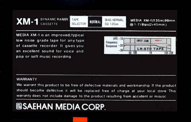 Compact Cassette Sensus XM-1 90 Type I Normal 1985 Europe