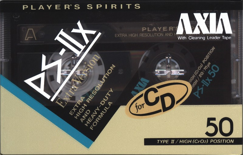 Compact Cassette AXIA PS-IIx 50 Type II Chrome 1987 Japan
