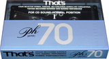 Compact Cassette Thats PH-I 70 Type I Normal 1989 Japan