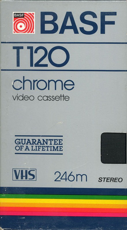 VHS, Video Home System BASF 120 Type II Chrome 1985 North America