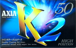 Compact Cassette AXIA K2 50 "K2B 50" Type II Chrome 1995 Japan