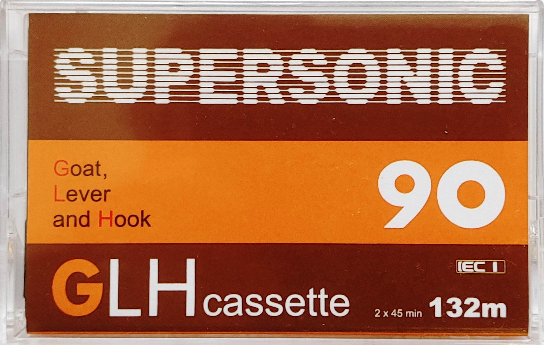 Compact Cassette CRUX Supersonic GLH 90 "Goat, Lever and Hook" Type I Normal 2026 Worldwide