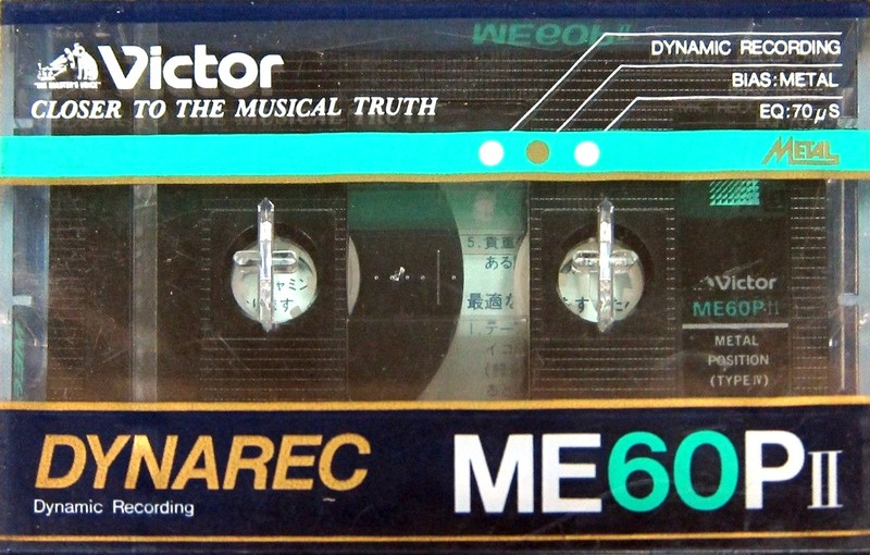 Compact Cassette Victor Metal / Me 60 "Dynarec ME60PII" Type IV Metal 1983 Japan