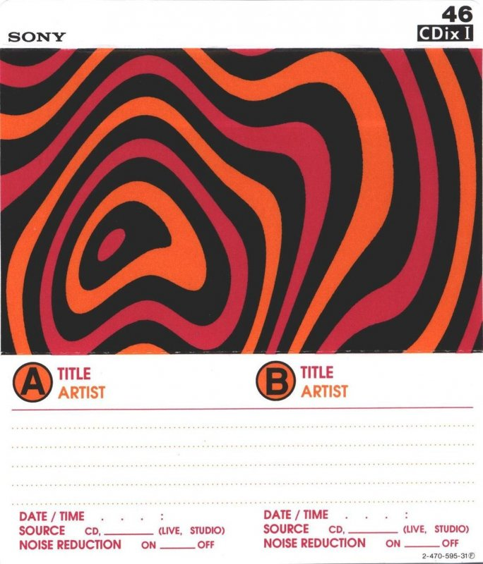 Compact Cassette Sony CDix I 46 "C-46CDX1" Type I Normal 1991 Japan