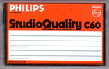 Compact Cassette Philips Studio Quality 60 Type I Normal 1981 Europe