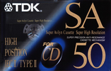 Compact Cassette TDK SA 50 "SA-50ET" Type II Chrome 1992 Europe