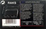 Compact Cassette RAKS AX 90 Type I Normal 1993 Europe