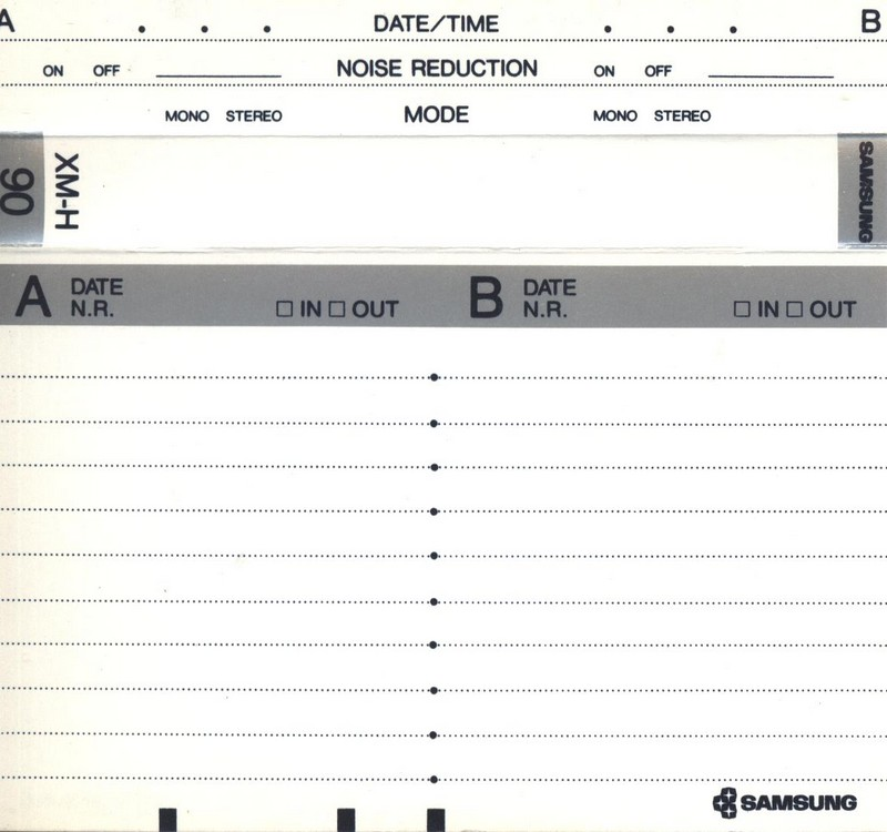 Compact Cassette Samsung XM-H 90 Type I Normal 1988 South Korea