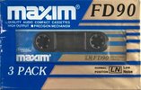 3 pack Maxim FD 90 "MX 10-43" Type I Normal 1984 UK