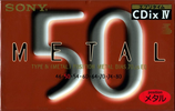 Compact Cassette Sony CDix IV 50 "C-50CDX4C" Type IV Metal 1995 Japan