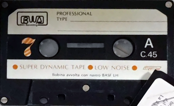 Compact Cassette BWA Recording Stereo Sette 45 Type I Normal Italy