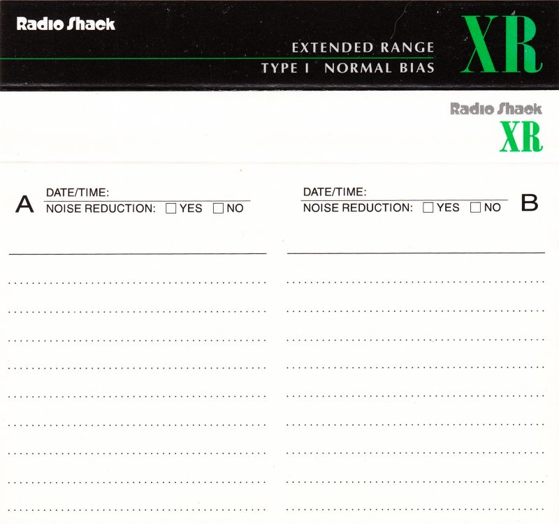 3 pack Radio Shack XR 90 Type I Normal 2002 USA