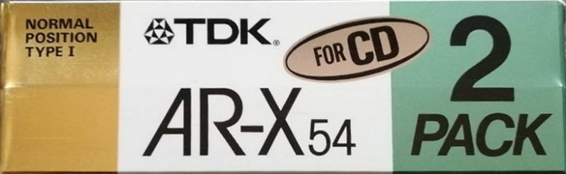 2 pack TDK AR-X 54 "AR-X54X2G" Type I Normal 1987 Japan