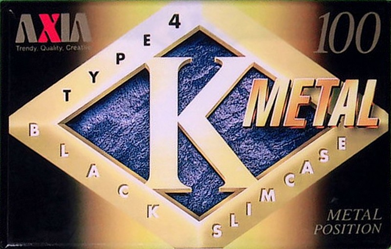 Compact Cassette AXIA K Metal 100 "KMC 100" Type IV Metal 1997 Japan