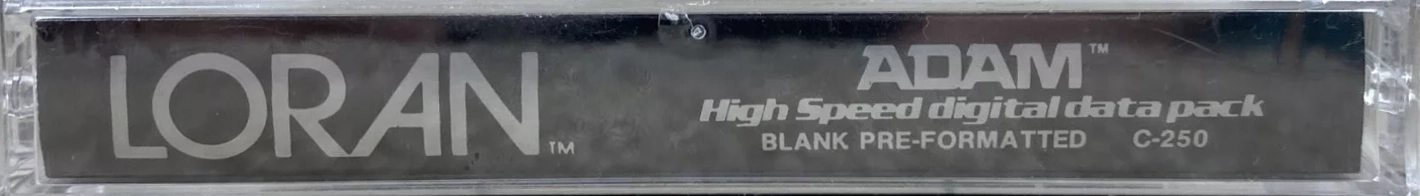 Compact Cassette Loran 60 "ADAM High Speed Digital Data Pack C-250" Computer Cassette USA