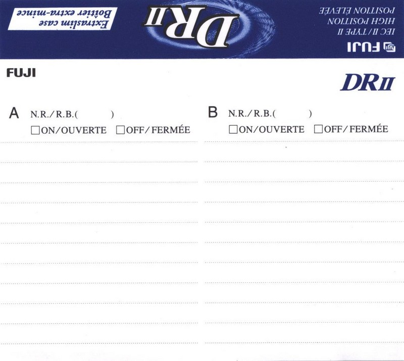 Compact Cassette Fuji DR-II 90 Type II Chrome 1998 Worldwide