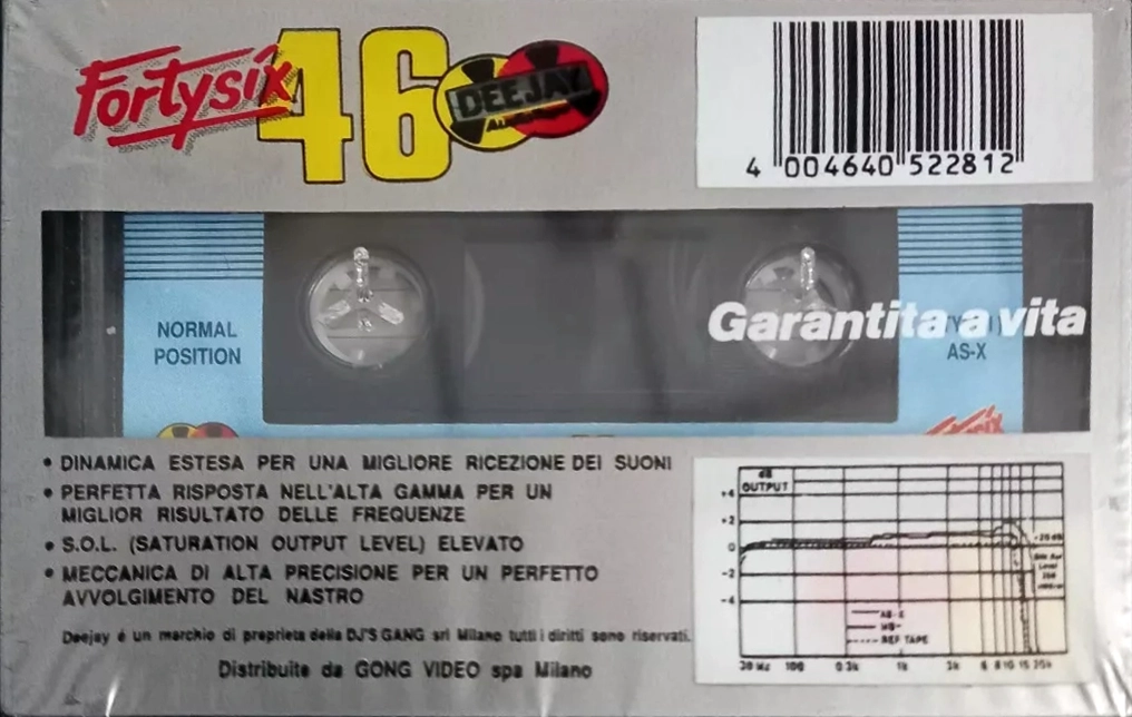 Compact Cassette Dee Jay AS-X 46 Type I Normal 1990 Italy