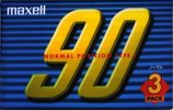3 pack Maxell Y 90 "Y-90 3P" Type I Normal 2001 Japan