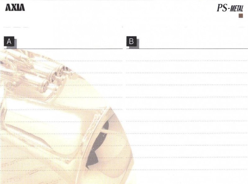 Compact Cassette AXIA PS-Metal 50 "PSMH 50" Type IV Metal 1996 Japan