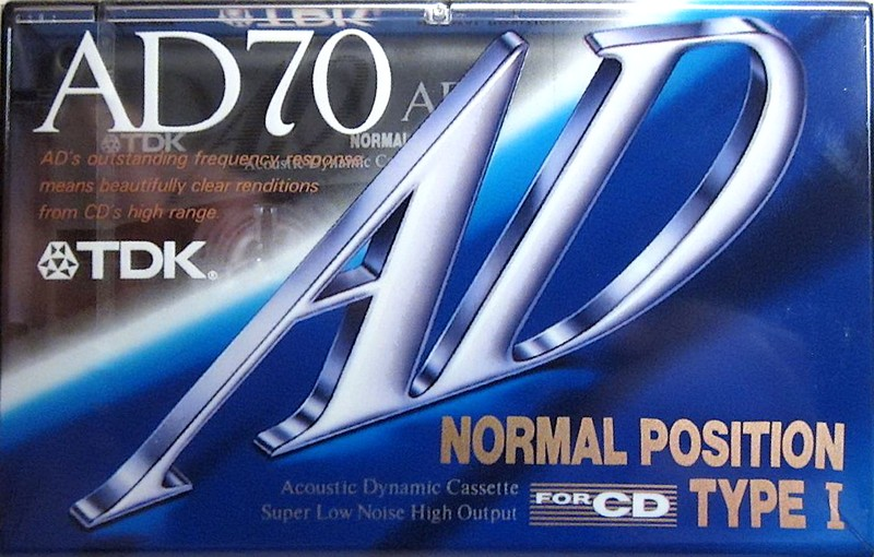 Compact Cassette TDK AD 70 "AD-70A" Type I Normal 1992 Japan