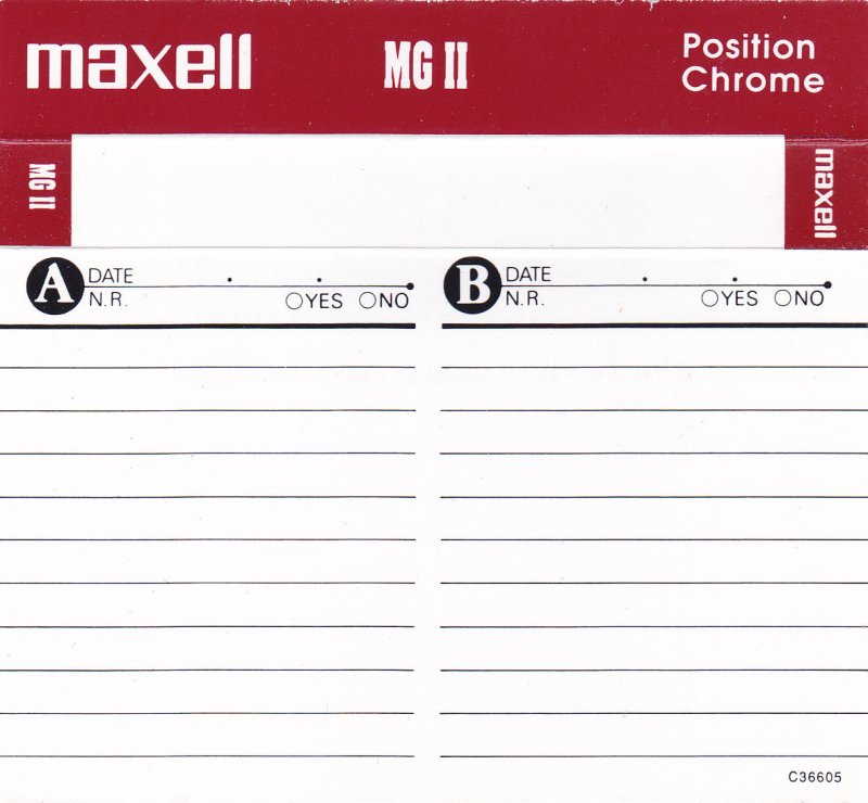 Compact Cassette Maxell MG 120 Type II Chrome 1996 Europe