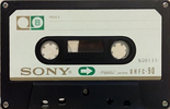 Compact Cassette Sony 90+2 "UHF" Type I Normal 1974 USA