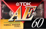 Compact Cassette TDK AE 60 "AE-60A" Type I Normal 1995 Japan