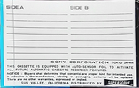 Compact Cassette Sony Auto-Sensor 120 Type I Normal 1968 USA