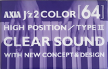 Compact Cassette AXIA J`z 2 Color 64 "JZ2J 64" Type II Chrome 2000 Japan