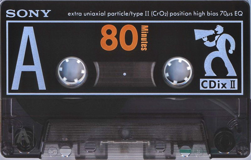 Compact Cassette Sony CDix II 80 Type II Chrome 1991 Japan