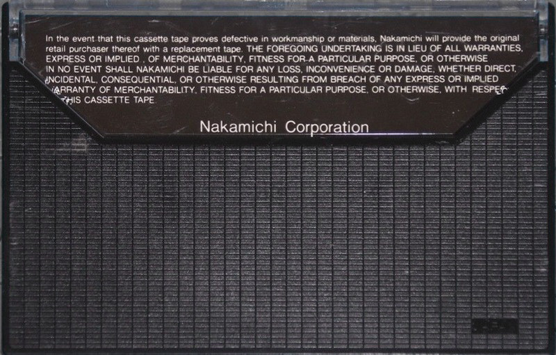 Compact Cassette Nakamichi SX 60 Type II Chrome 1978 USA