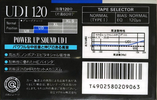 Compact Cassette Maxell UDI / UD1 120 Type I Normal 1989 Japan
