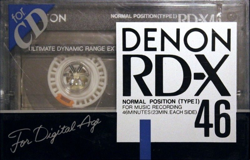 Compact Cassette Denon RD-X 46 "RD-X46N" Type I Normal 1988 Japan