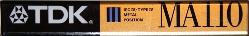 Compact Cassette TDK MA 110 Type IV Metal 1990 North America