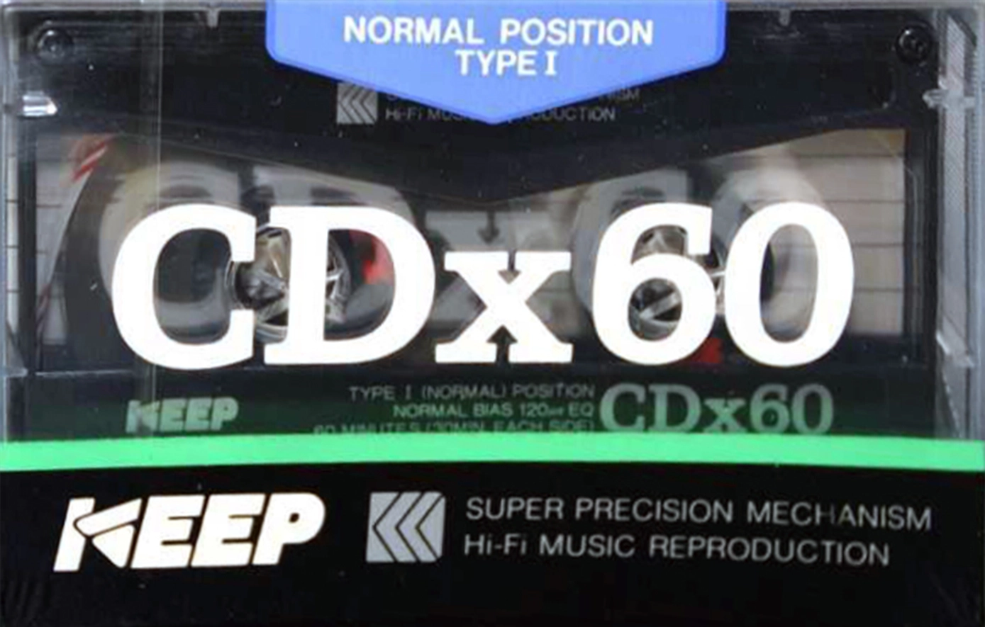 Compact Cassette KEEP CDX 60 Type I Normal 1985 Japan
