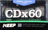 Compact Cassette KEEP CDX 60 Type I Normal 1985 Japan
