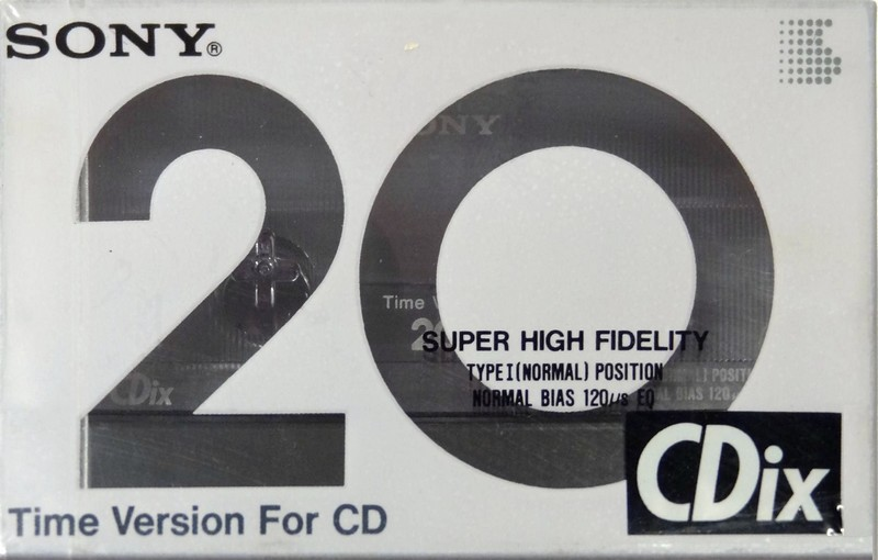 Compact Cassette Sony CDix 20 "CDIX 20" Type I Normal 1989 Japan