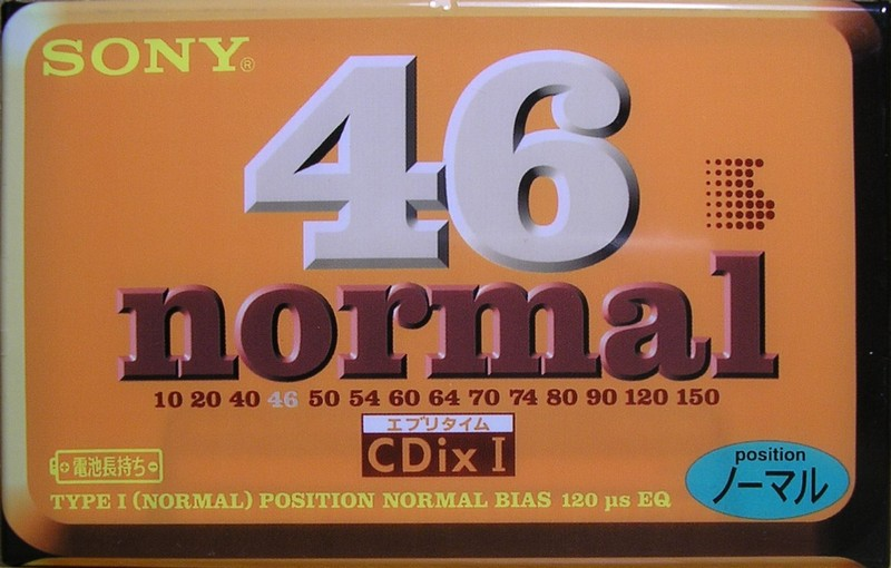 Compact Cassette Sony CDix I 46 "C-46CDX1D" Type I Normal 1996 Japan